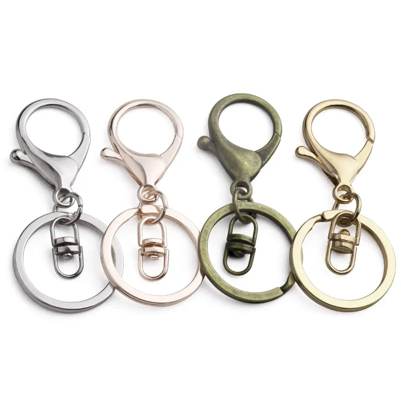 Silver And Antique Bronze Lobster Clasp Key Pointchain With Zinc Alloy Key  Point Hook For DIY Car Key Point Ring Making 21*35mm Key Pointring  Accessories From Yambags, $0.27